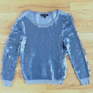 Light Blue Sequin Knit Top